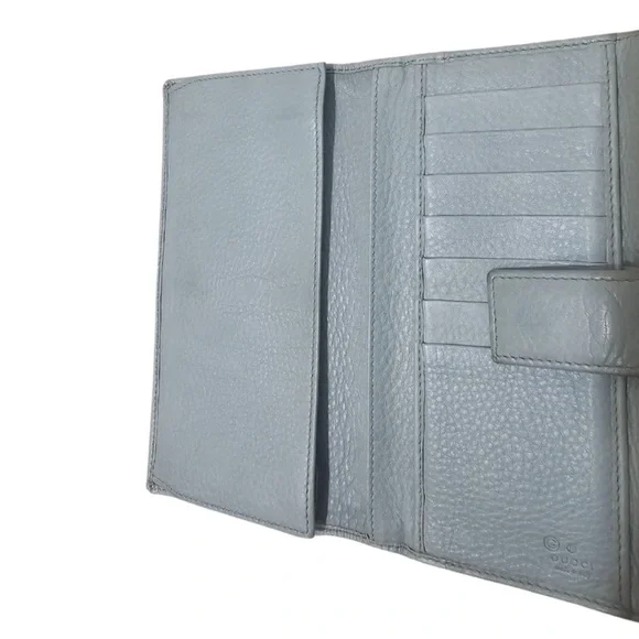 Gucci sea foam green soho leather wallet